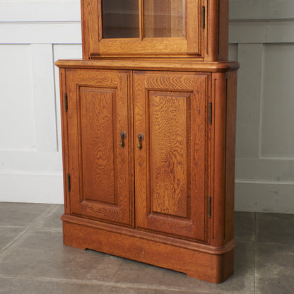 クラシック オーク材 コーナーキャビネット