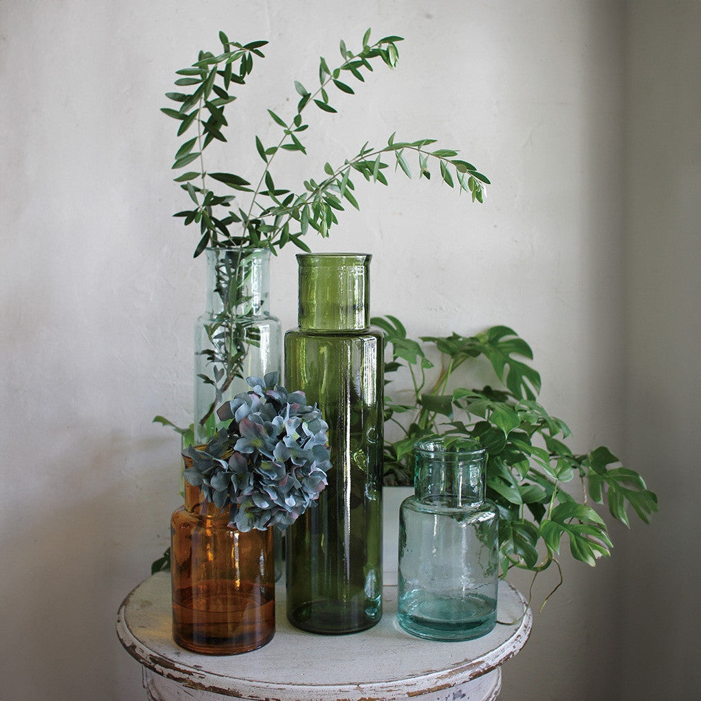 リサイクルガラス フラワーベース SEIS アンバー