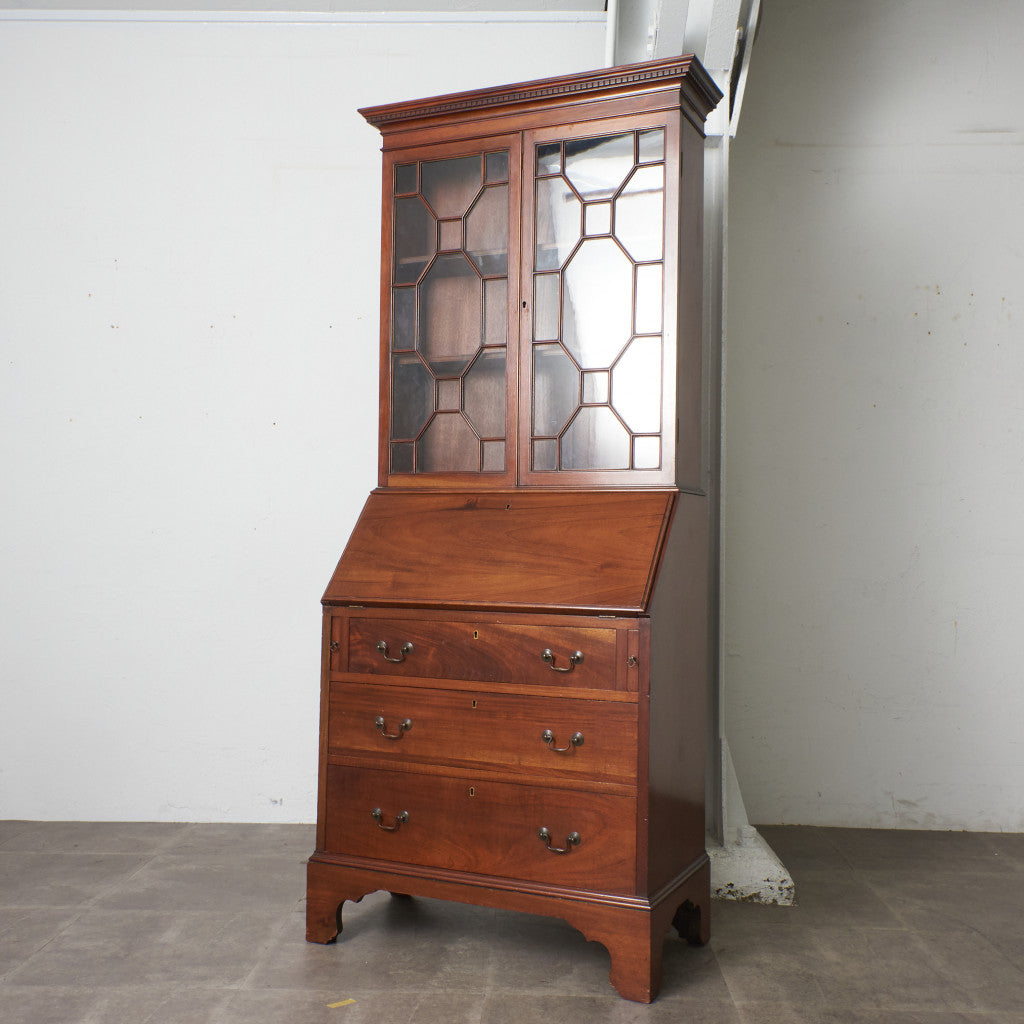 英国アンティーク エドワーディアン様式 ビューローブックケース