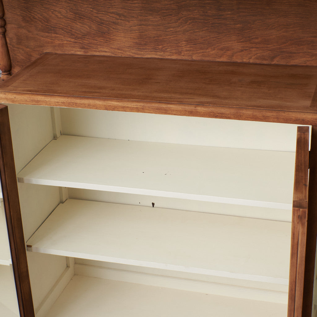 アンティーク ストリップド加工 ガラスキャビネット