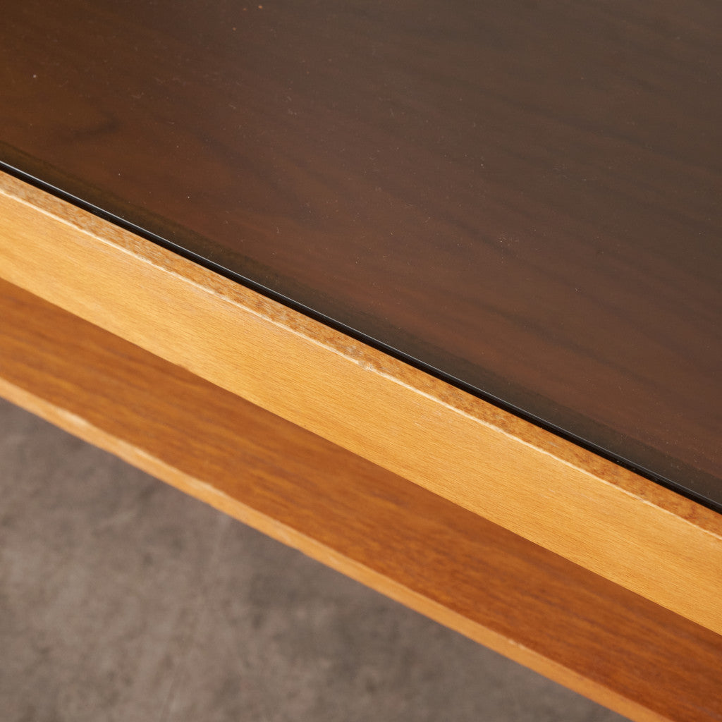 ヴィンテージ スモークガラストップ コーヒーテーブル