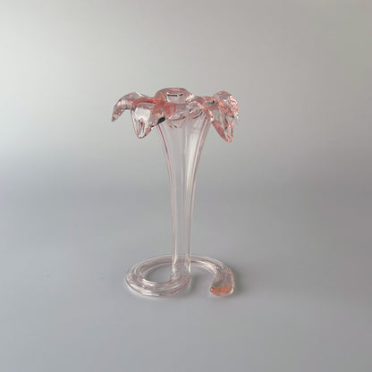 ヴィンテージ 花モチーフ ガラスフラワーベース