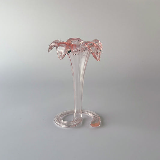 ヴィンテージ 花モチーフ ガラスフラワーベース