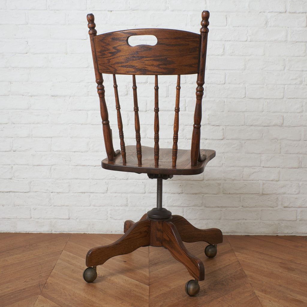 ヴィンテージ オーク無垢材 デスクチェア