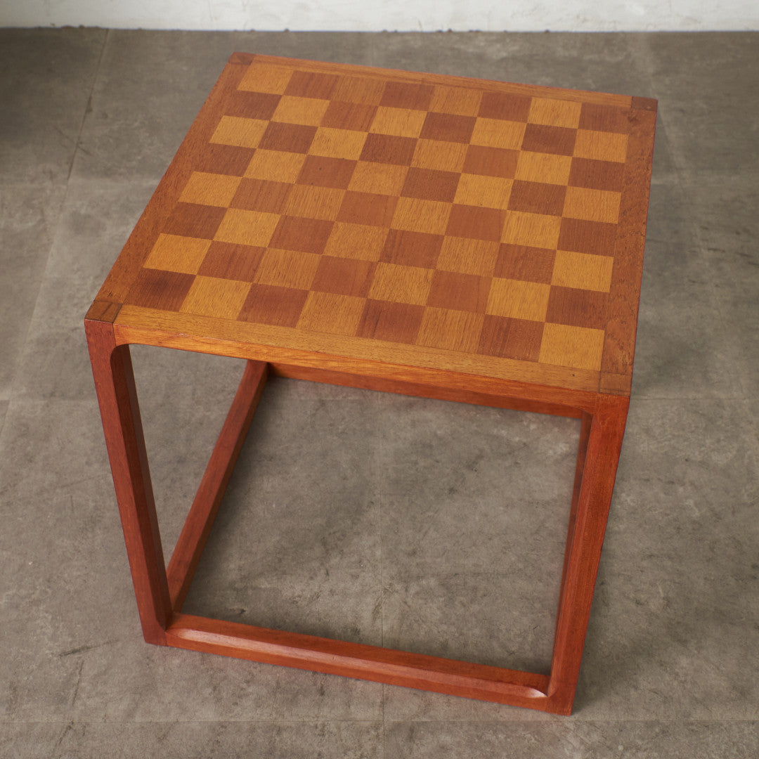 英国ヴィンテージ チェス駒付き チェスサイドテーブル