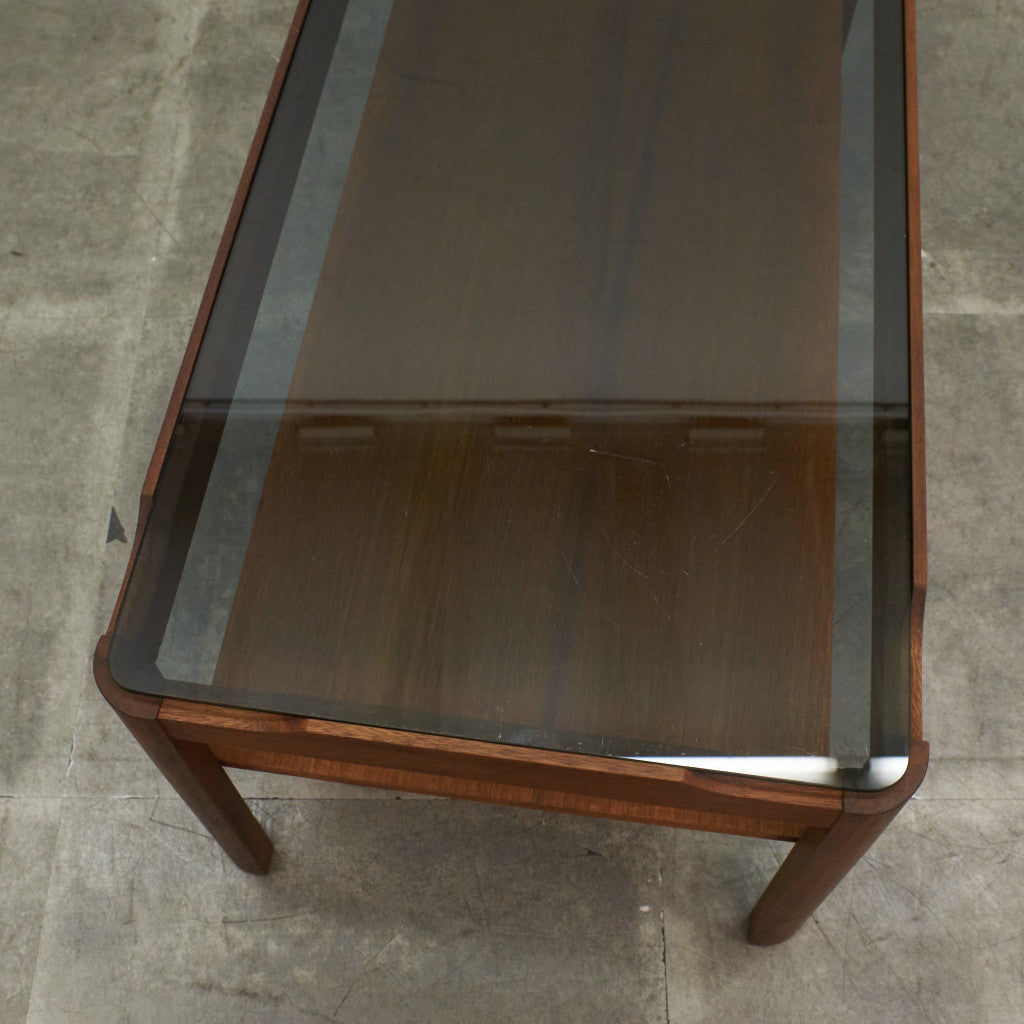 ヴィンテージ スモークガラストップ コーヒーテーブル