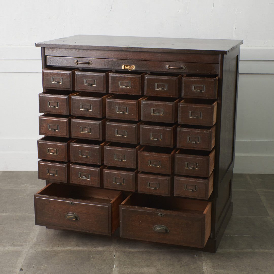 日本製 古い木製 蛇腹扉キャビネット｜rocca rocca