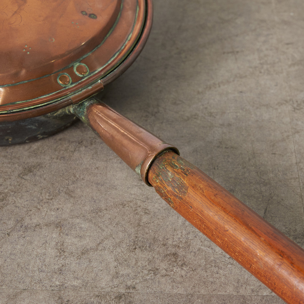 英国アンティーク 銅製 ベッドウォーミングパン