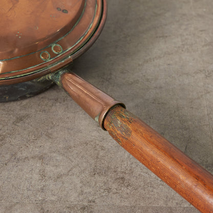 英国アンティーク 銅製 ベッドウォーミングパン