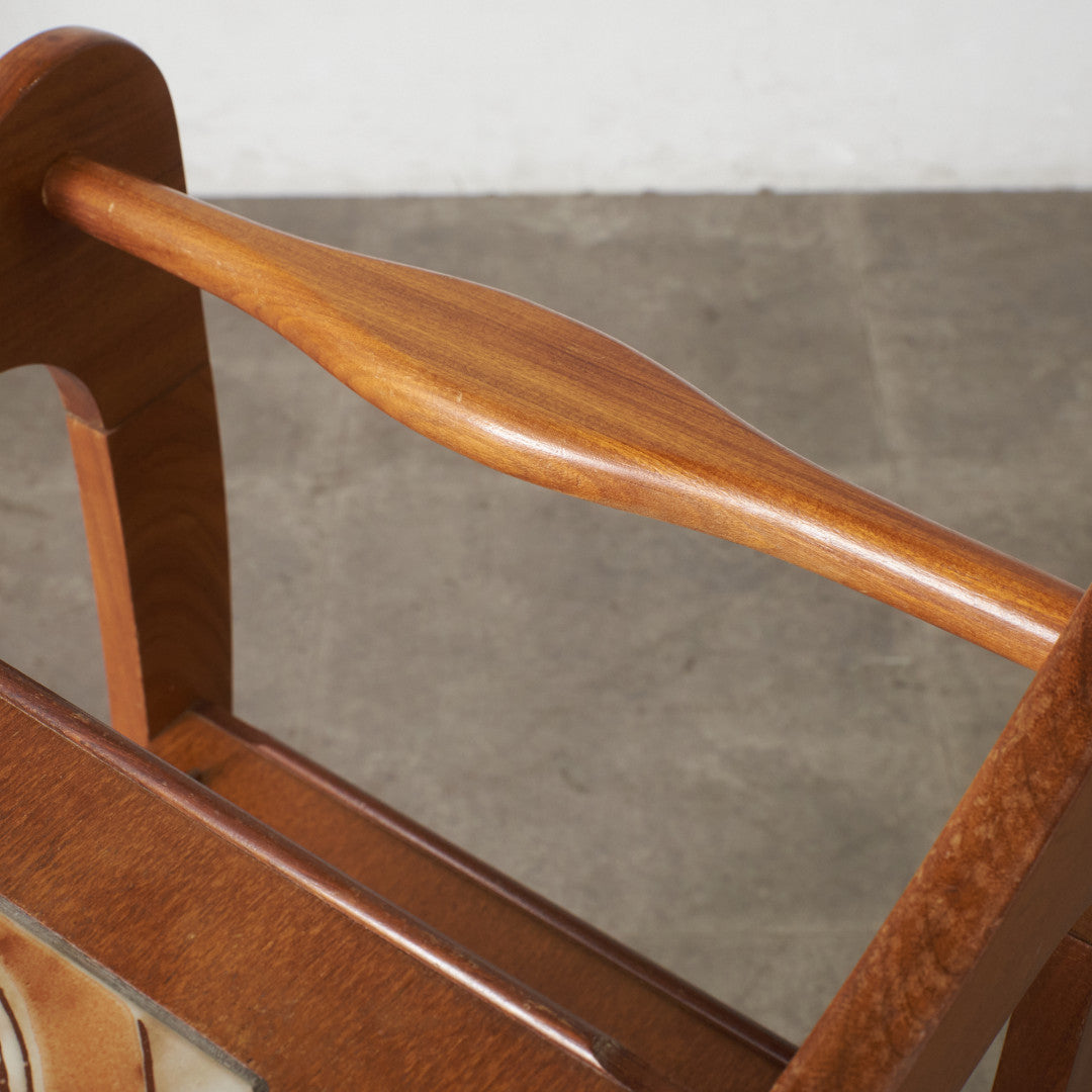 英国ヴィンテージ タイルトップ トロリー