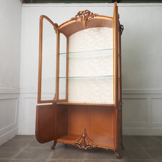 アールヌーヴォー様式 ディスプレイキャビネット