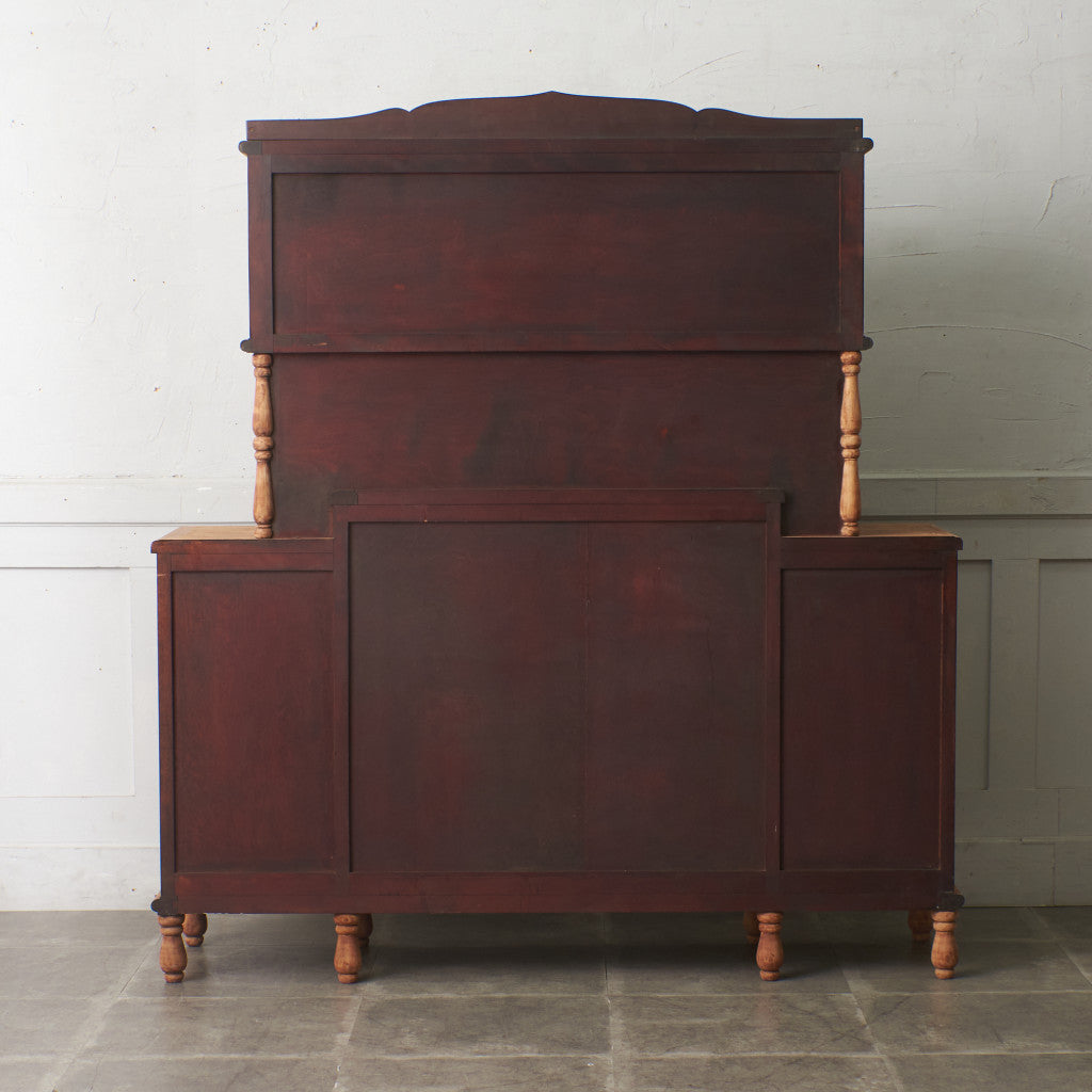 アンティーク ストリップド加工 ガラスキャビネット