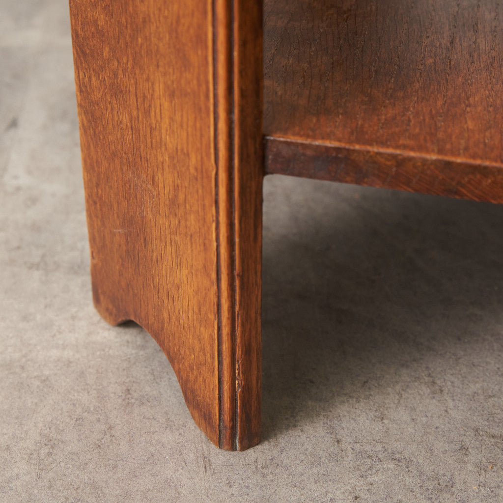 英国アンティーク アールデコ様式 オーク材サイドテーブル