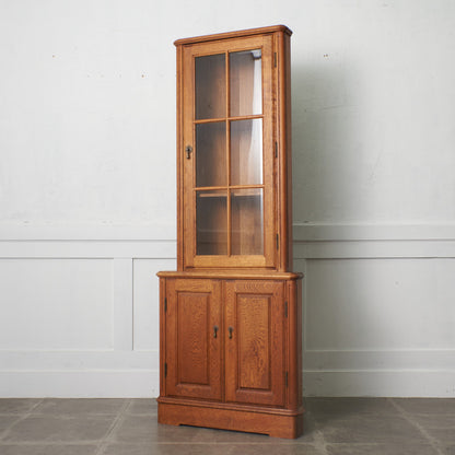 クラシック オーク材 コーナーキャビネット