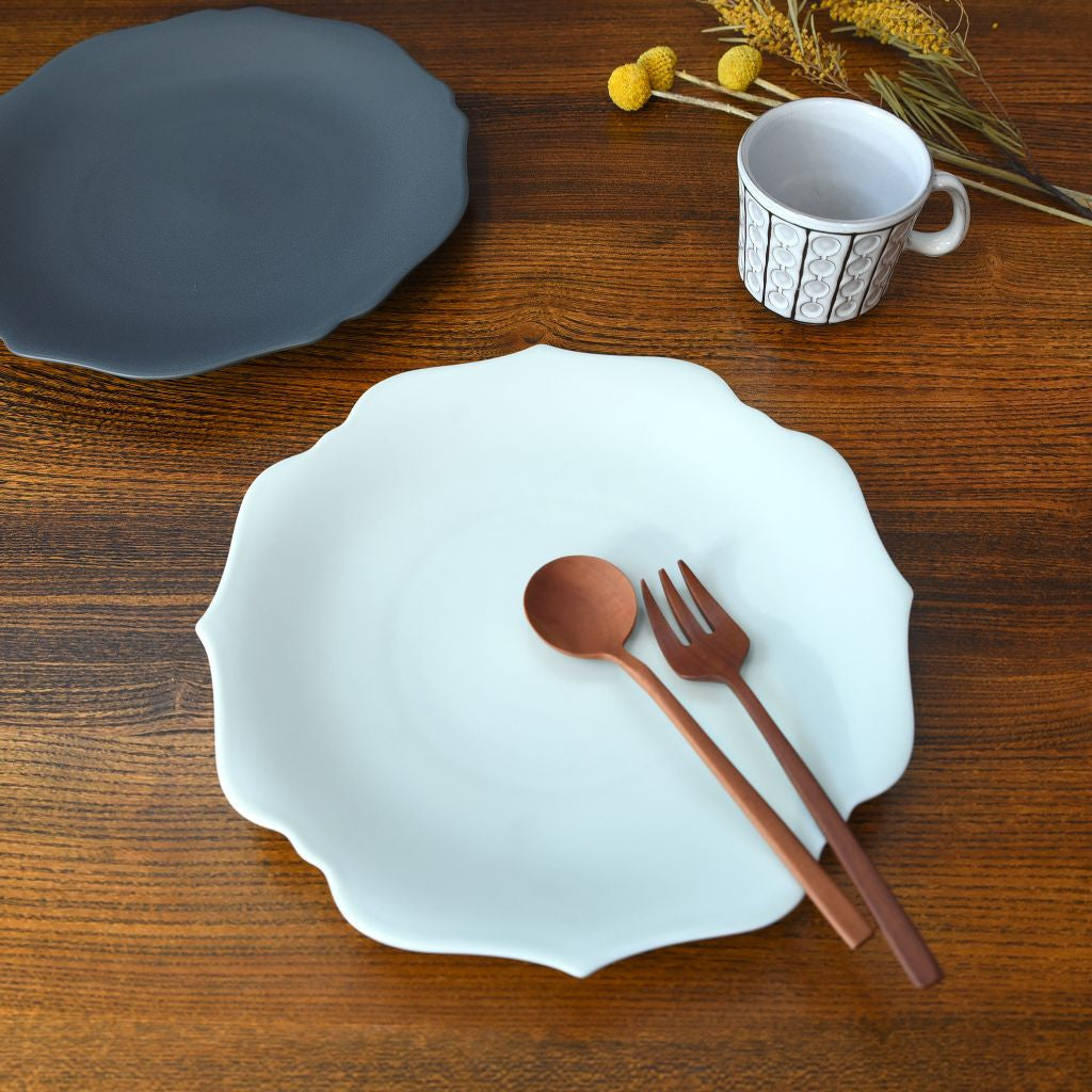 meimei プレート 25.5mm 大皿 ブルーホワイト