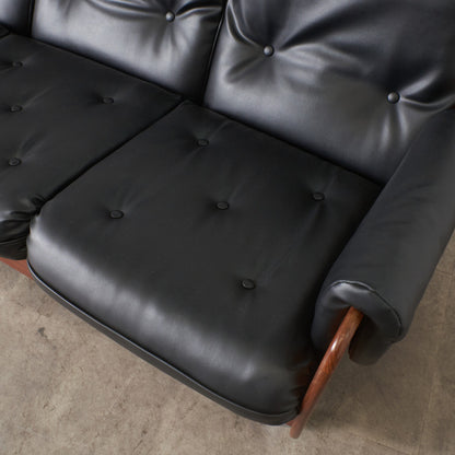 サドルシリーズ 3人掛けソファ / 張替済