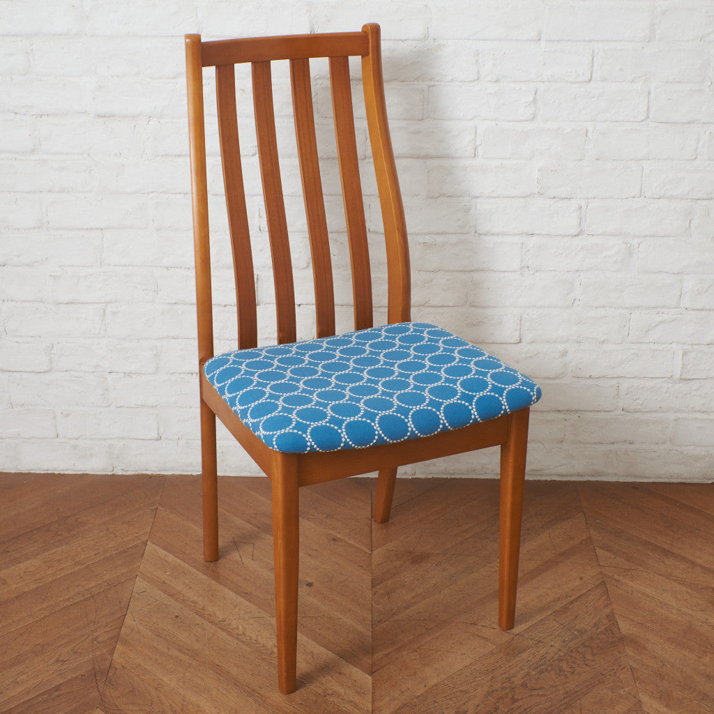 英国ヴィンテージ ダイニングチェア / 張替済