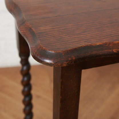 英国アンティーク オーク材 サイドテーブル