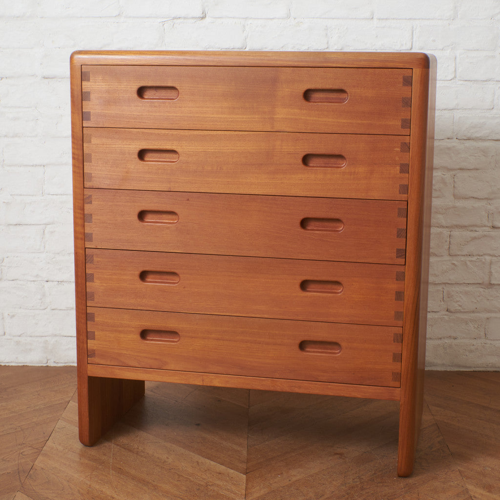 デンマークヴィンテージ チーク無垢材 5段チェスト｜ニールス・バッハ