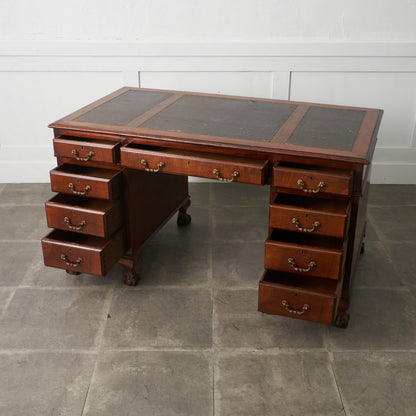 西欧アンティーク 両袖デスク