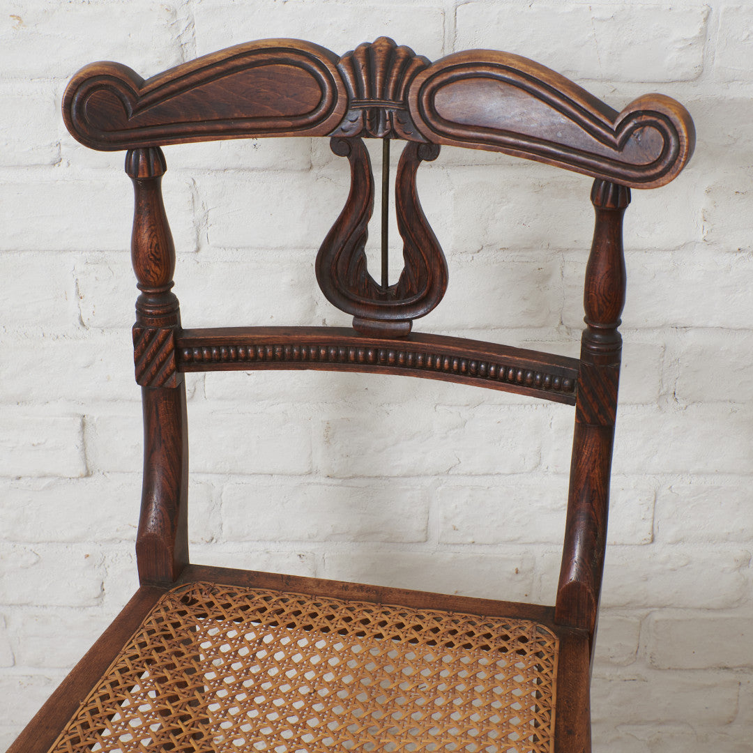 英国アンティーク リージェンシー様式 籐張りダイニングチェア – rocca