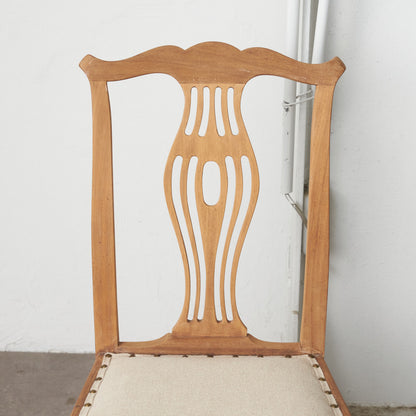 ストリップド加工 ダイニングチェア 4脚セット / 張替済