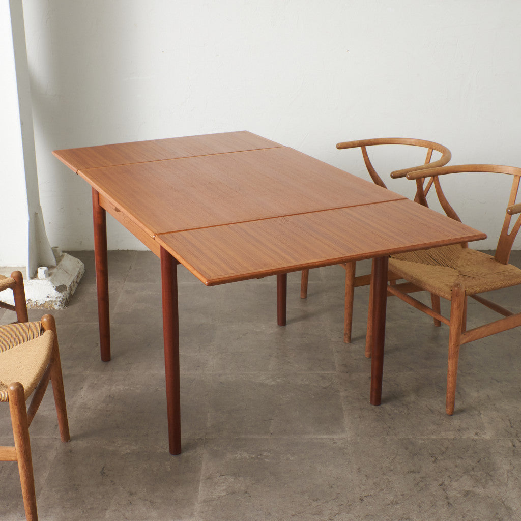 北欧家具　ヴィンテージ　デンマーク　チーク　ドローリーフテーブル デンマークヴィンテージ ドローリーフテーブル｜rocca rocca