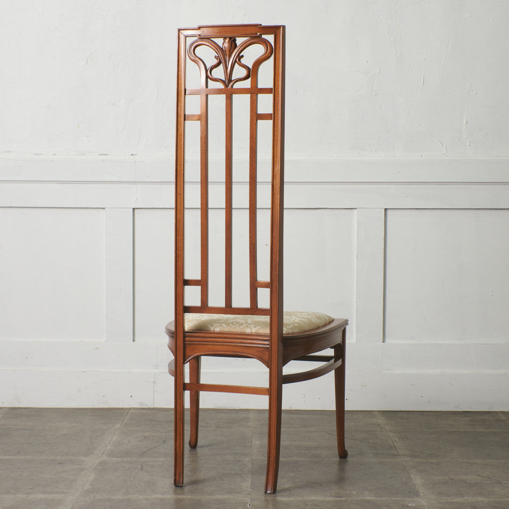 アールヌーボー ハイバックチェア / 張替済