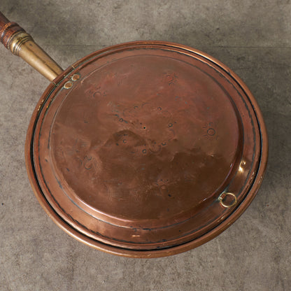 英国アンティーク 銅製 ベッドウォーミングパン