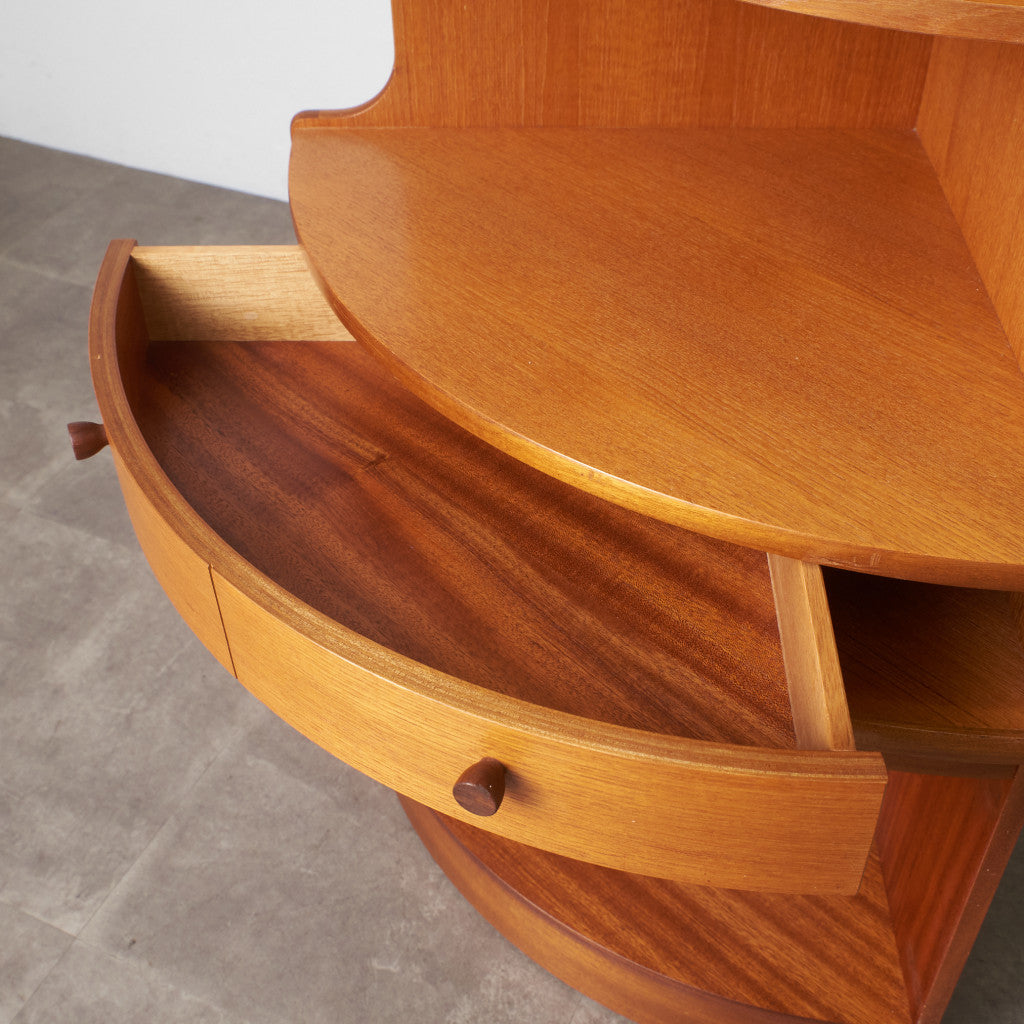 十字扉 ヴィンテージ トールコーナーキャビネット