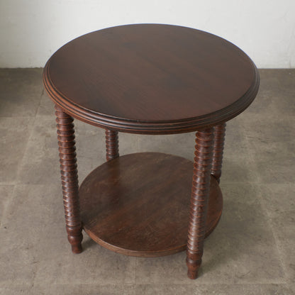 フランス アンティーク エルム材 サイドテーブル