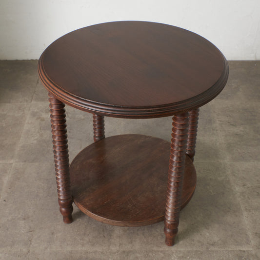 フランス アンティーク エルム材 サイドテーブル