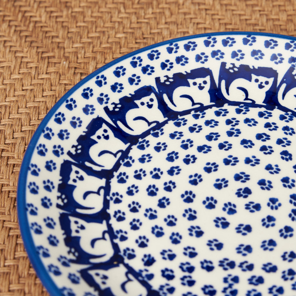 ポーリッシュポタリー プレート ネコ B 17cm