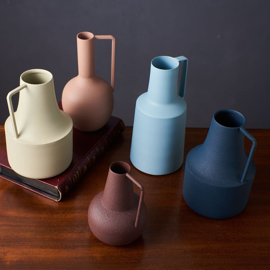 アイアンフラワーベース ニュアンスブルー