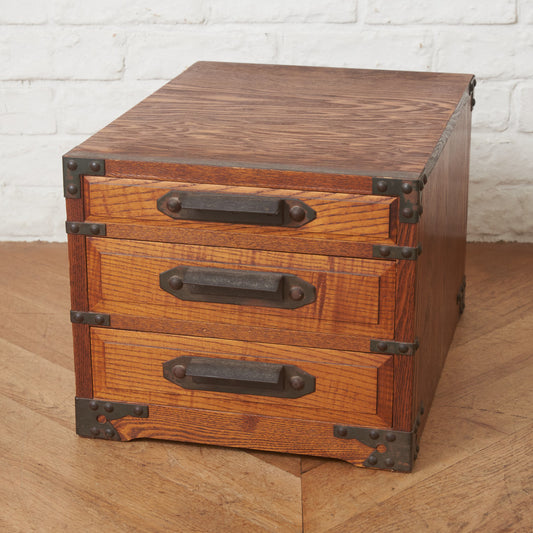 時代箪笥 3段 小引き出し