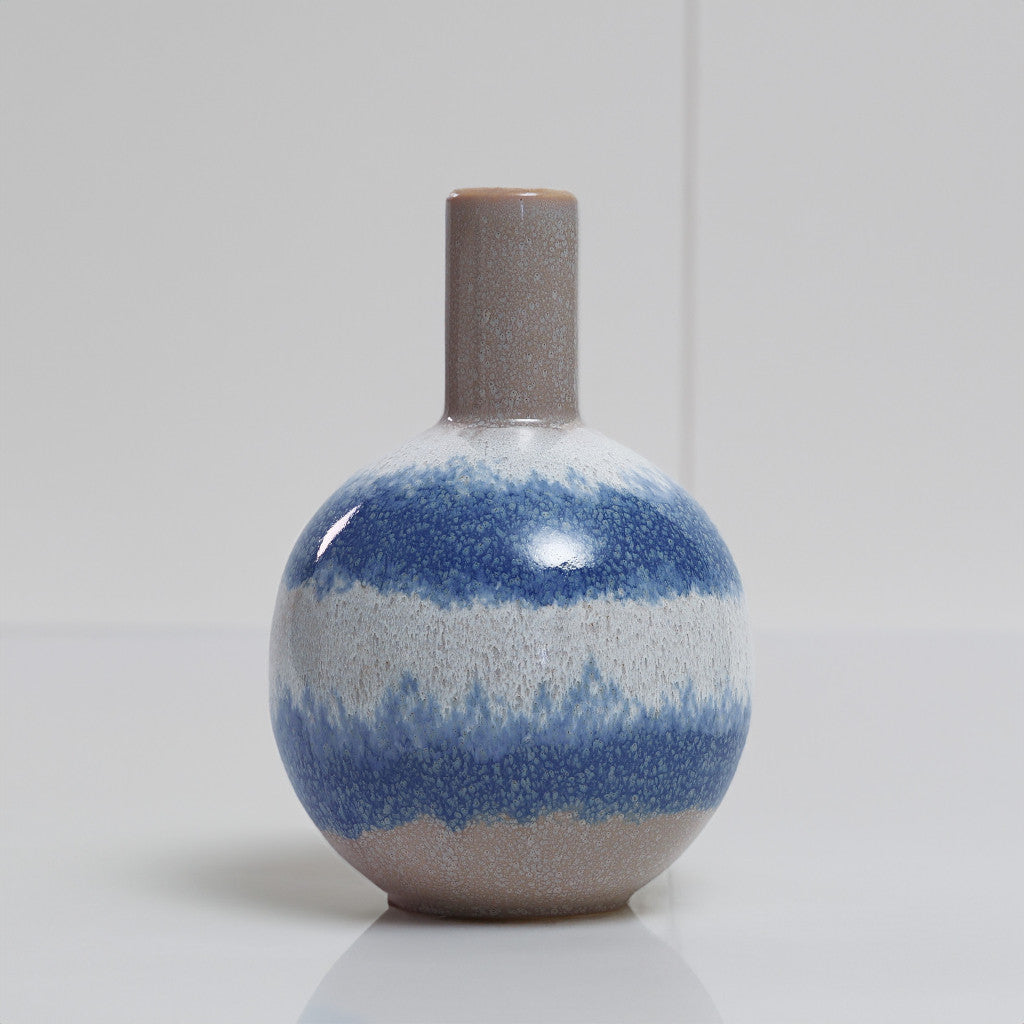 セラミックフラワーベース ブルー