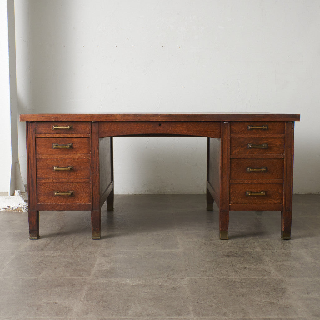 英国アンティーク 両袖デスク