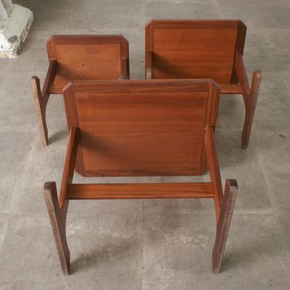 ヴィンテージ タイルトップ ネストテーブル (3585D)