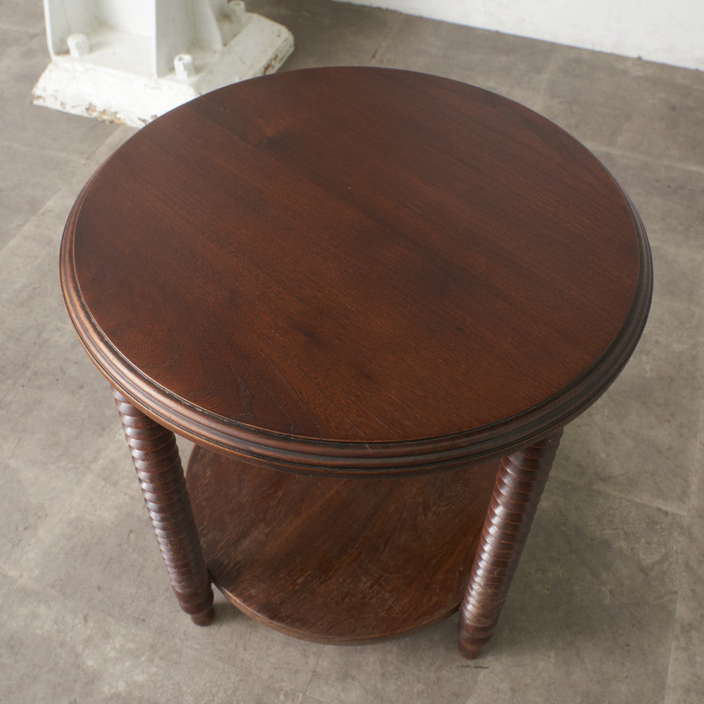 フランス アンティーク エルム材 サイドテーブル