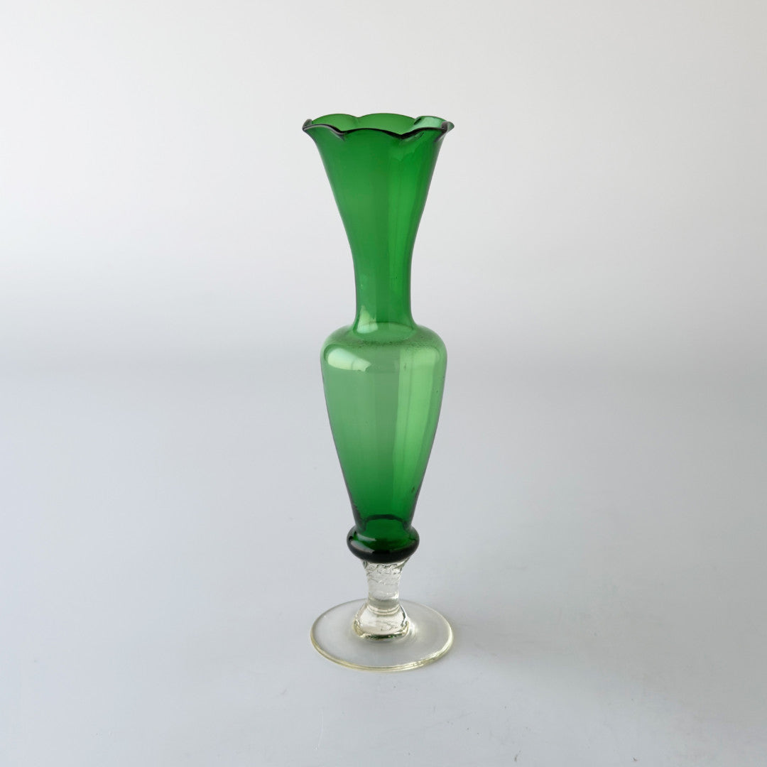 英国ヴィンテージ ガラスフラワーベース