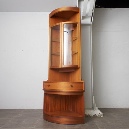 十字扉 ヴィンテージ トールコーナーキャビネット