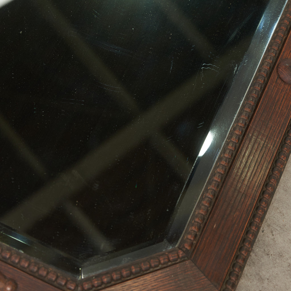 英国アンティーク オーク材 ウォールミラー