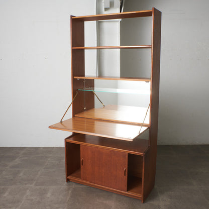 ヴィンテージ ビューロー付きブックケース