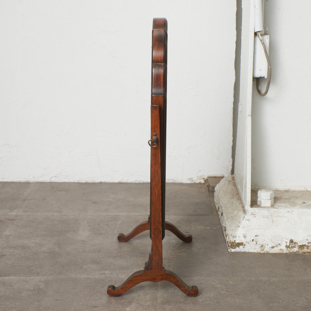 英国アンティーク マホガニー材 スタンドミラー