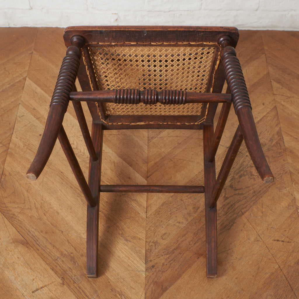 英国アンティーク リージェンシー様式 籐張りダイニングチェア