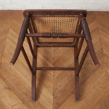 英国アンティーク リージェンシー様式 籐張りダイニングチェア