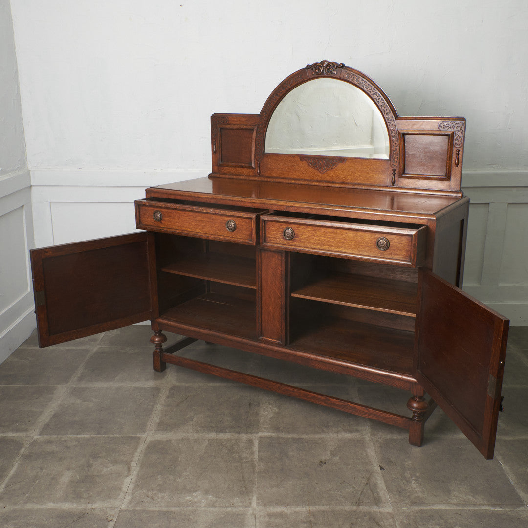 英国アンティーク ミラーバックサイドボード