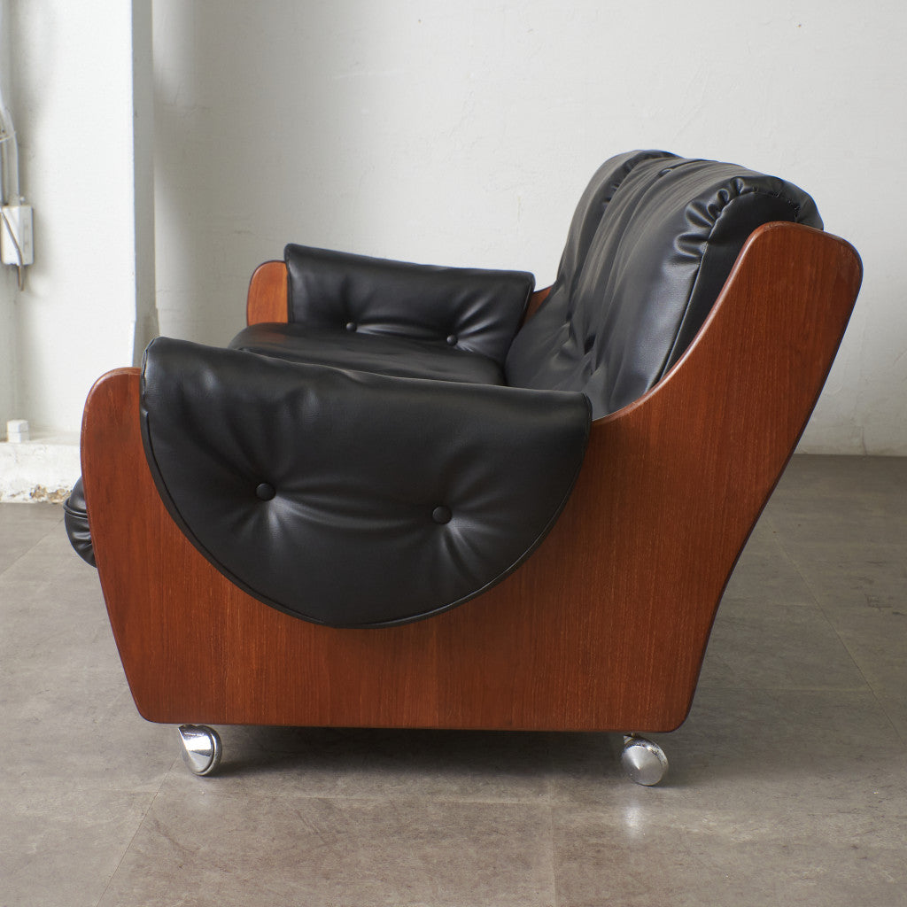 サドルシリーズ 3人掛けソファ / 張替済