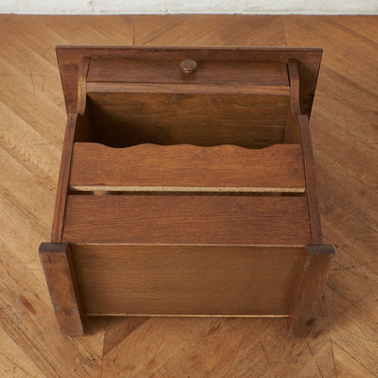 英国クラシック マガジンラック付きサイドテーブル