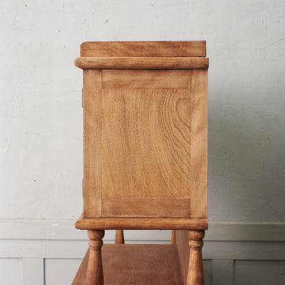 アンティーク ストリップド加工 ガラスキャビネット